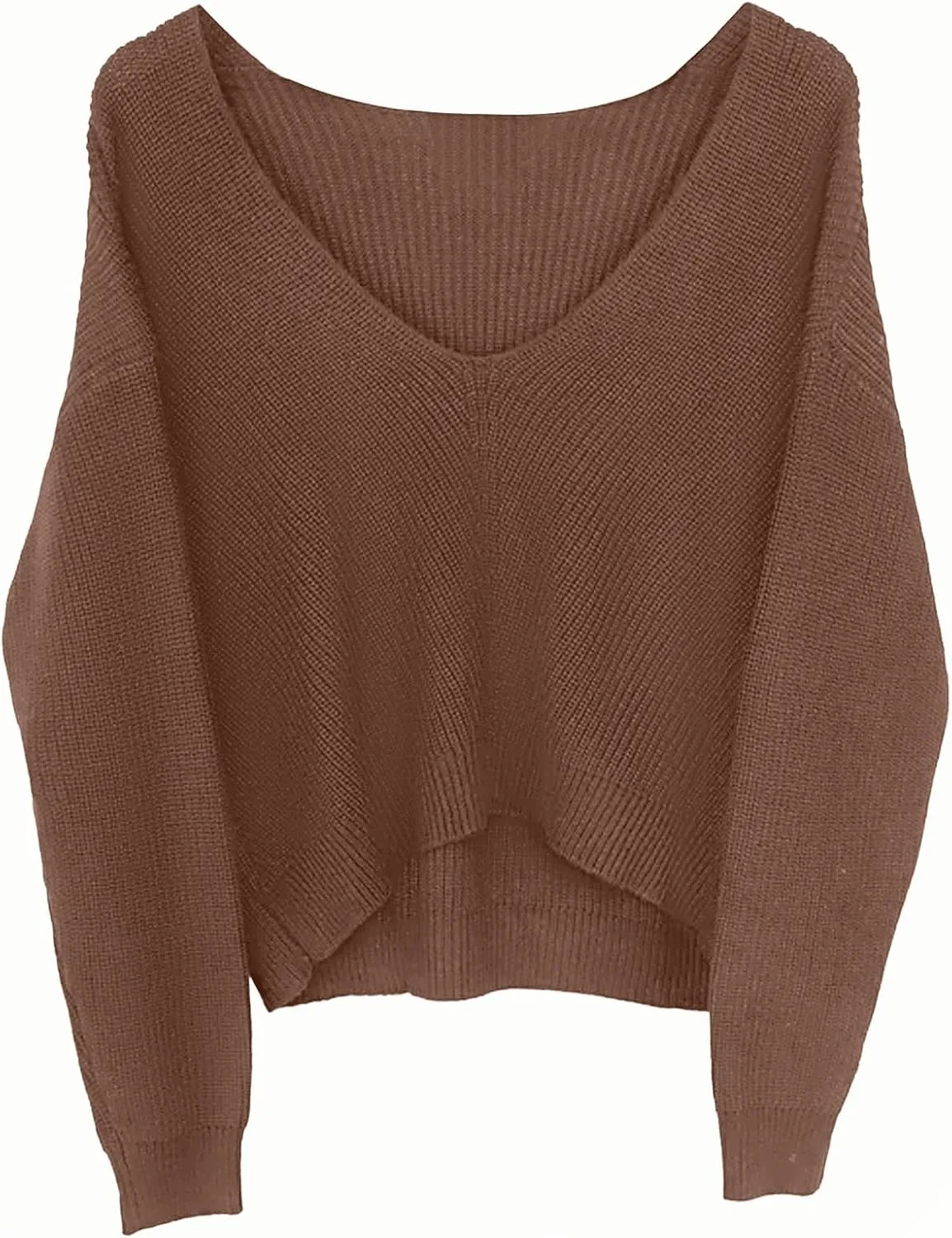 Womens Sweaters Oversized Long Sleeve Cropped Sweaters Cute Off The Shoulder Sweater for Women