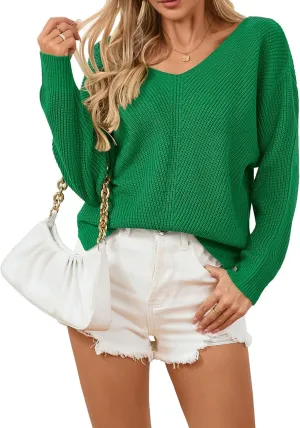 Womens Sweaters Oversized Long Sleeve Cropped Sweaters Cute Off The Shoulder Sweater for Women