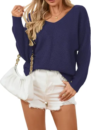 Womens Sweaters Oversized Long Sleeve Cropped Sweaters Cute Off The Shoulder Sweater for Women