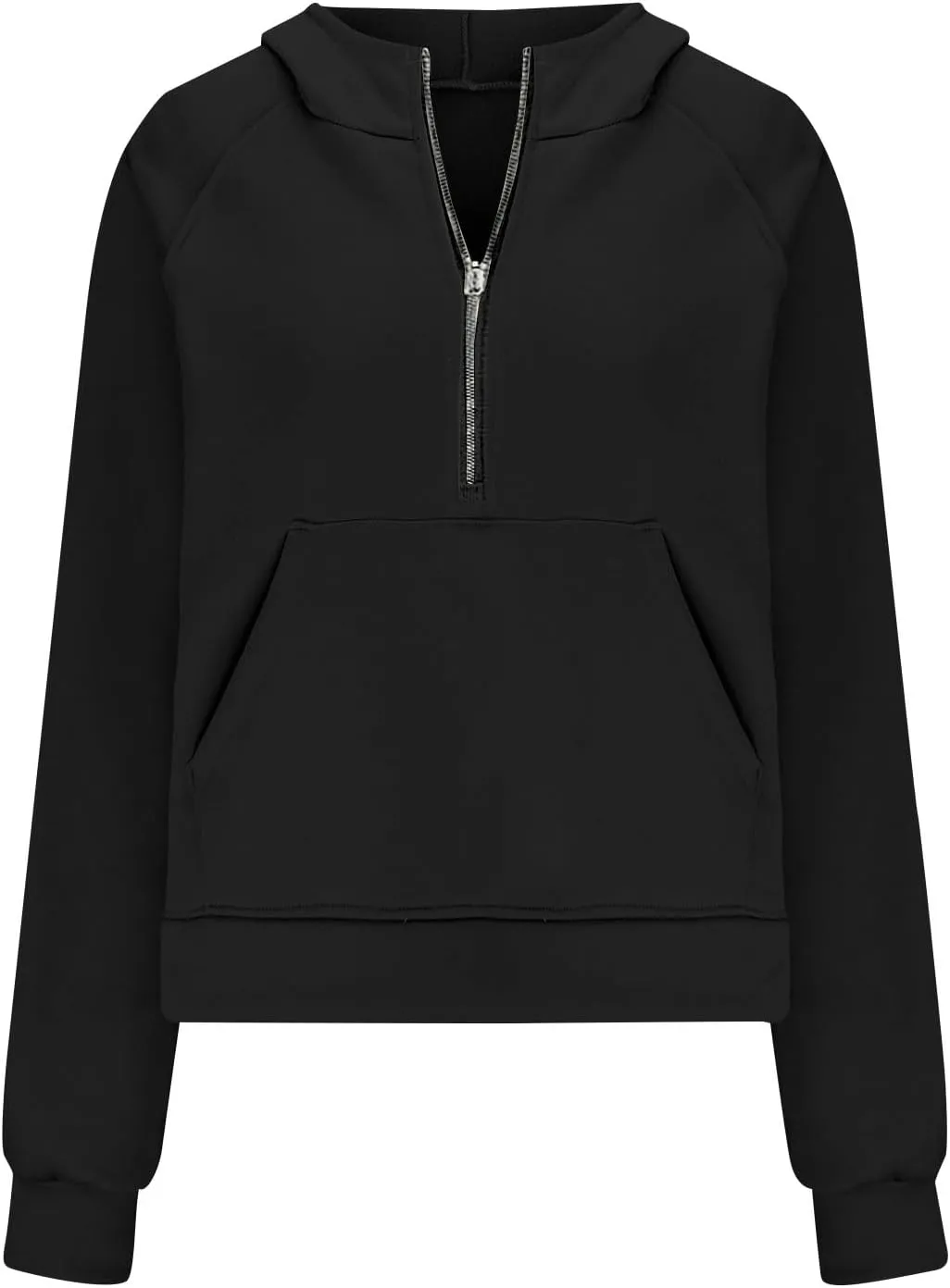 Womens Sweatshirts Half Zip Cropped Pullover Fleece Quarter Zipper Hoodies Fall Fashion Outfits With Pocket