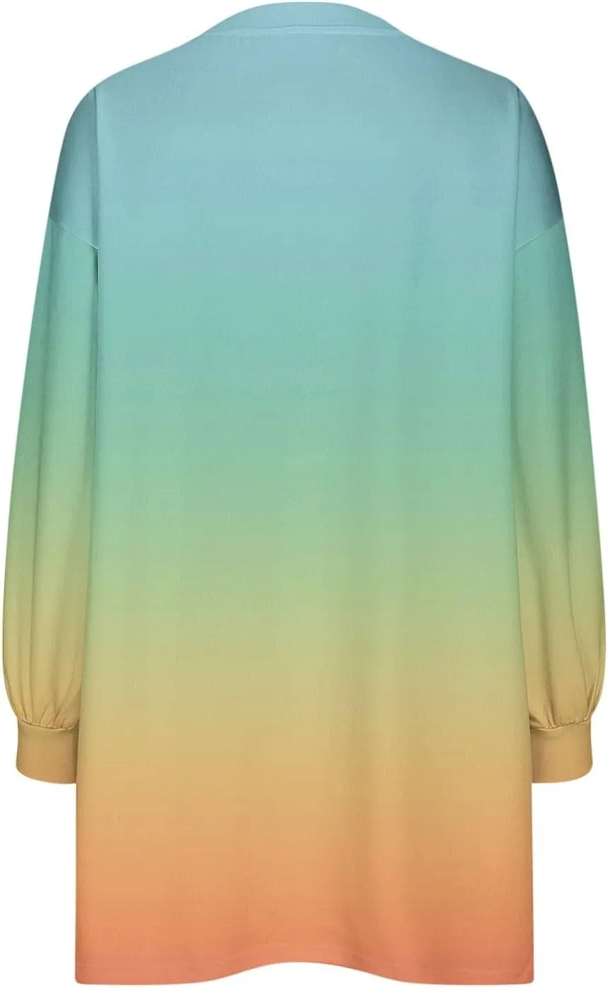 Womens Tie Dye Sweatshirt Oversized Casual Long Sleeve Crewneck Pullover Shirts 2024 Fashion off The Shoulder Sweater