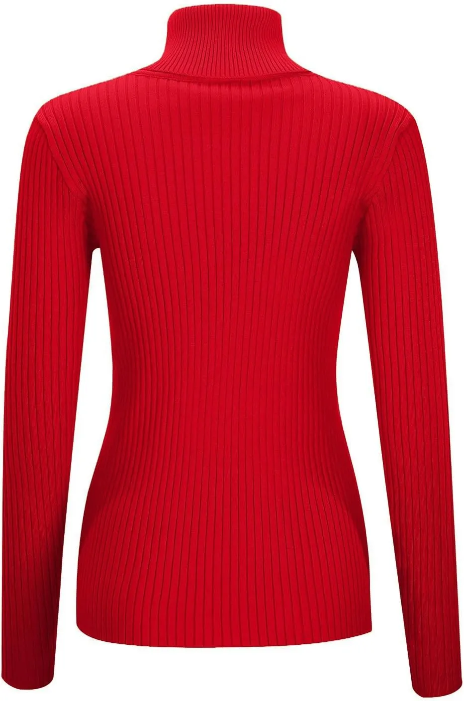 Womens Turtleneck Ribbed Sweaters Cute Sexy Slim Fit Fall Base Pullover Tops Knitted Thermal Fitted Sweater