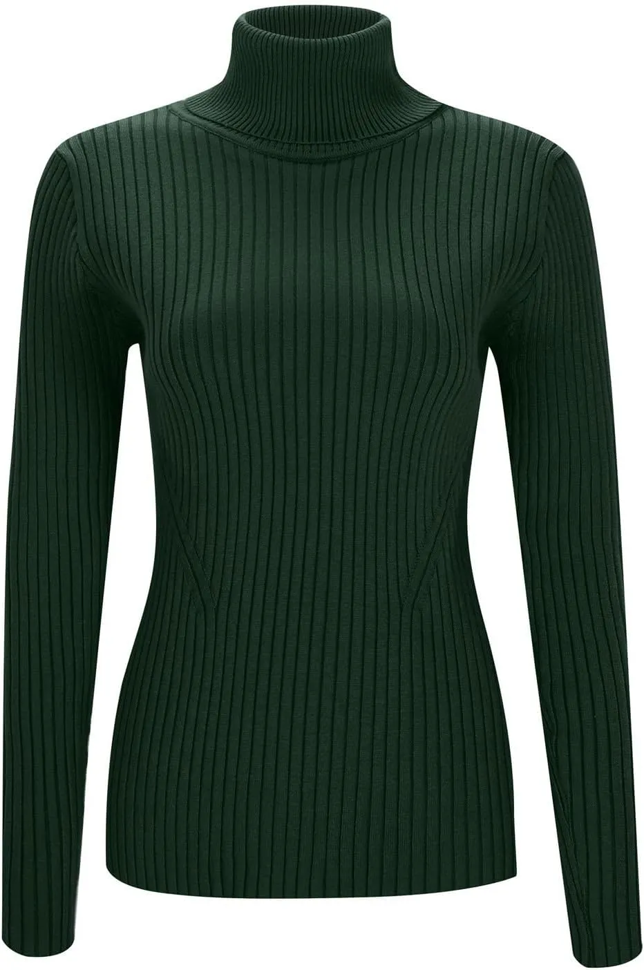 Womens Turtleneck Ribbed Sweaters Cute Sexy Slim Fit Fall Base Pullover Tops Knitted Thermal Fitted Sweater