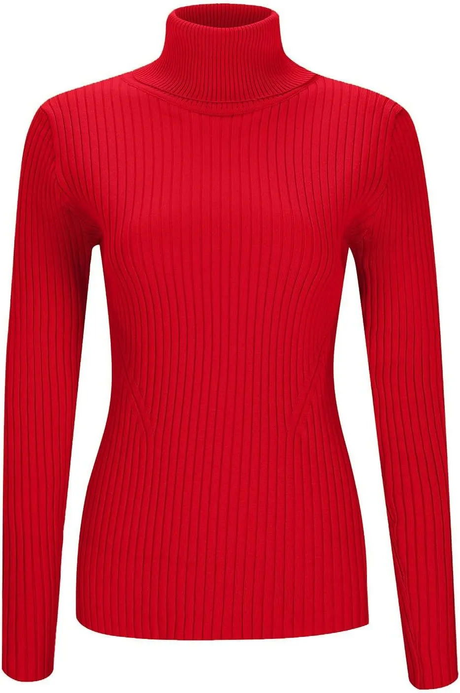 Womens Turtleneck Ribbed Sweaters Cute Sexy Slim Fit Fall Base Pullover Tops Knitted Thermal Fitted Sweater