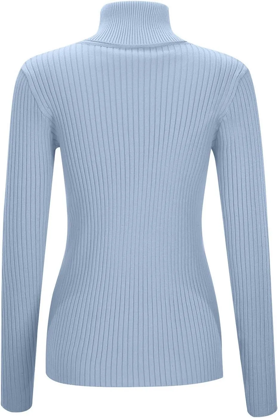 Womens Turtleneck Ribbed Sweaters Cute Sexy Slim Fit Fall Base Pullover Tops Knitted Thermal Fitted Sweater