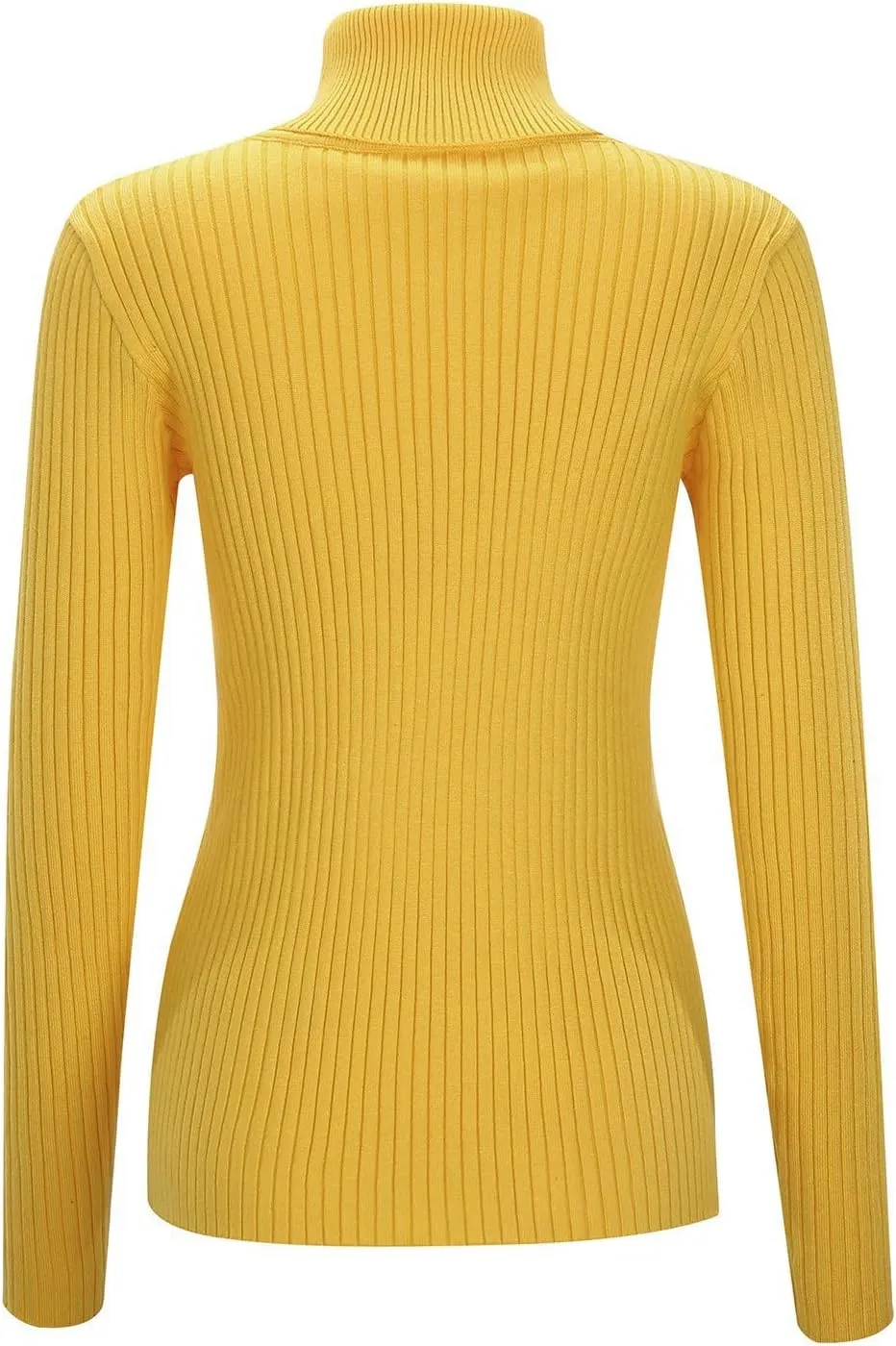 Womens Turtleneck Ribbed Sweaters Cute Sexy Slim Fit Fall Base Pullover Tops Knitted Thermal Fitted Sweater