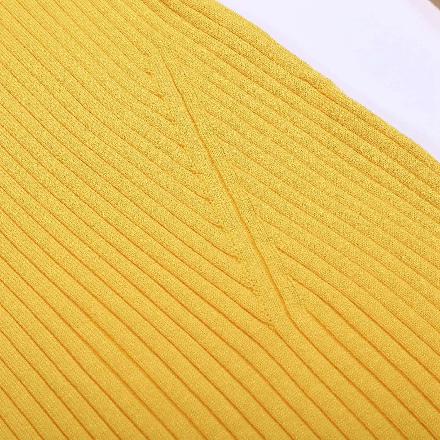 Womens Turtleneck Ribbed Sweaters Cute Sexy Slim Fit Fall Base Pullover Tops Knitted Thermal Fitted Sweater