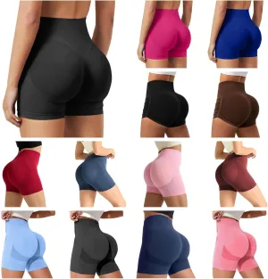 Womens Workout Shorts-2025 Summer Quick Dry Tummy Control Booty Shorts Butt Lifting Seamless Gym Yoga Shorts