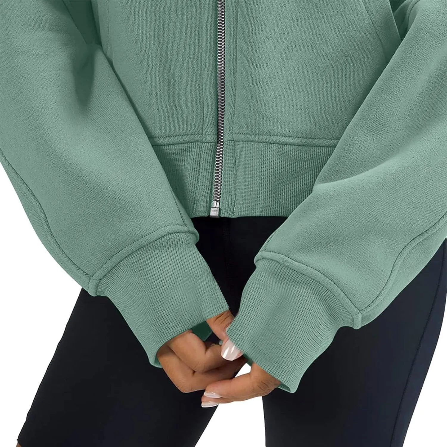 Womens Zip Up Hoodies Cropped Sweatshirts Fleece Pullover Casual Hooded Sweatshirt Fall Outfits Y2k Winter Tops 2024