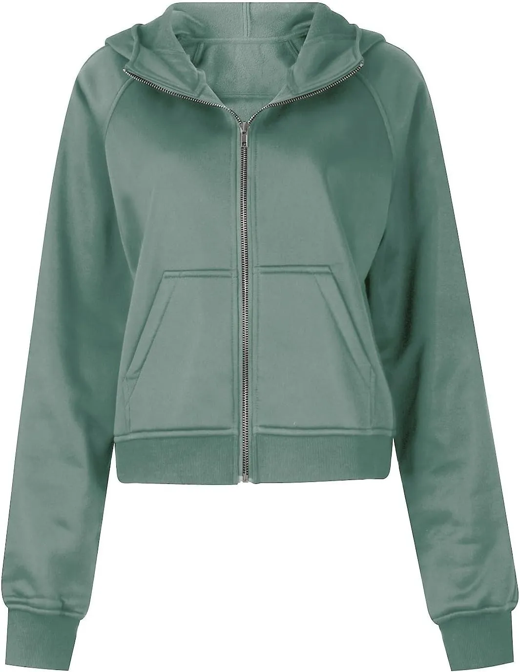 Womens Zip Up Hoodies Cropped Sweatshirts Fleece Pullover Casual Hooded Sweatshirt Fall Outfits Y2k Winter Tops 2024