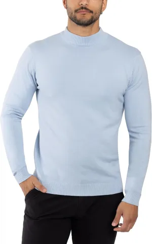 X RAY Mens Mock Neck Sweater, Soft Slim Fit Pullover Top, Basic Mock Neck Sweater for Men