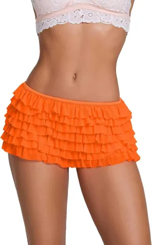 Yellow Ruffle Skirt for Women Lace Mini Skirt Layered Flowing Floral Tiered Short Skirt Y2k Low Waist Skirts