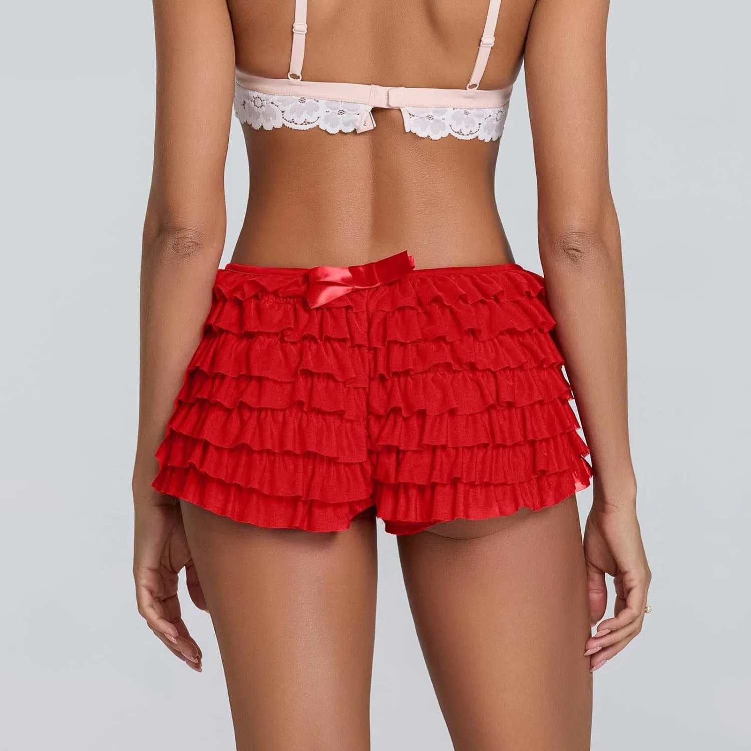Yellow Ruffle Skirt for Women Lace Mini Skirt Layered Flowing Floral Tiered Short Skirt Y2k Low Waist Skirts