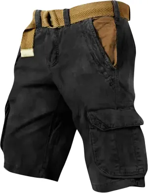 Ymosrh Cargo Shorts for Men Casual Outdoor Hiking Fishing Travel Military Short Pants Workwear, S-5XL